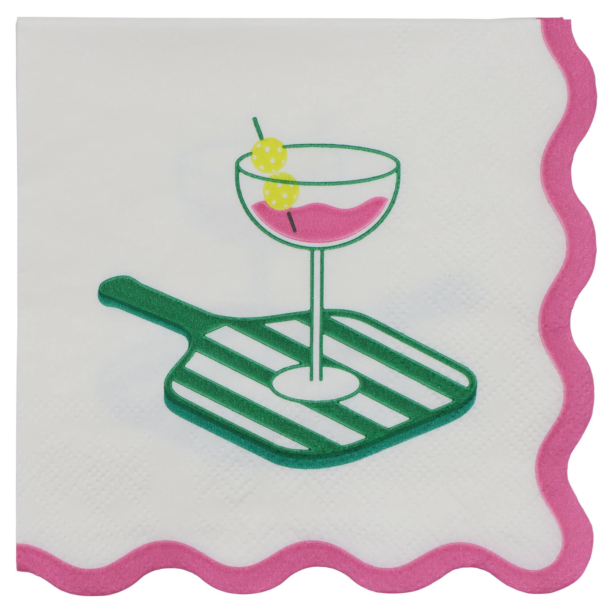 Cocktail Court Wavy Edge Paddle & Tini Paper Beverage Napkins, 20ct. by Celebrate It™